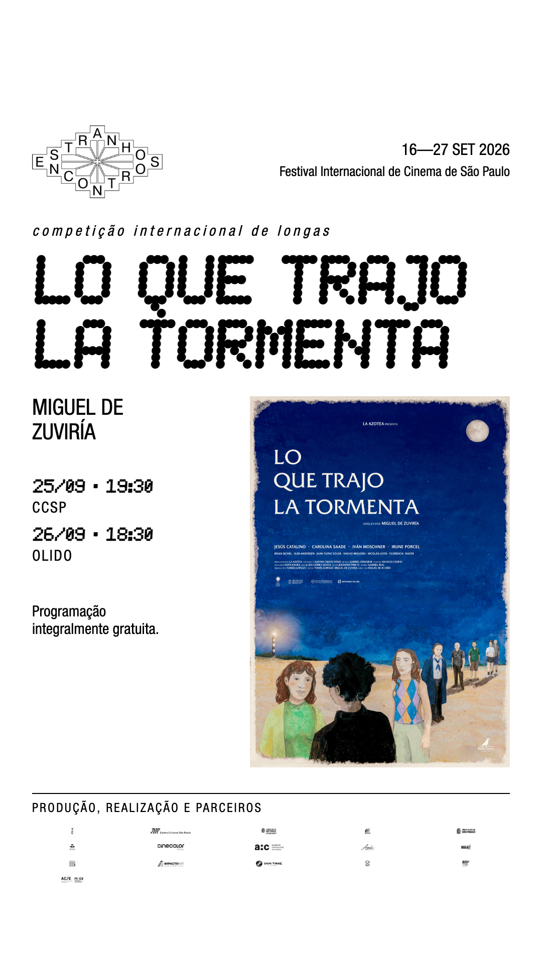 Lo que trajo la tormenta poster in the Editorial style, with a white background and the poster image.